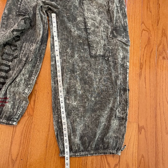 A Rare Bird Freedom Genie Pants OS Vintage Black Cotton Linen Boho Grunge unisex - Picture 13 of 15